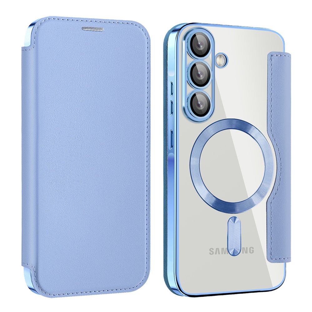 Techsuit Samsung Galaxy A57 5G - Θήκη Βιβλίο με MagSafe με Υποδοχές Καρτών και RFID Προστασία - SmartMag Book Case - Light Blue