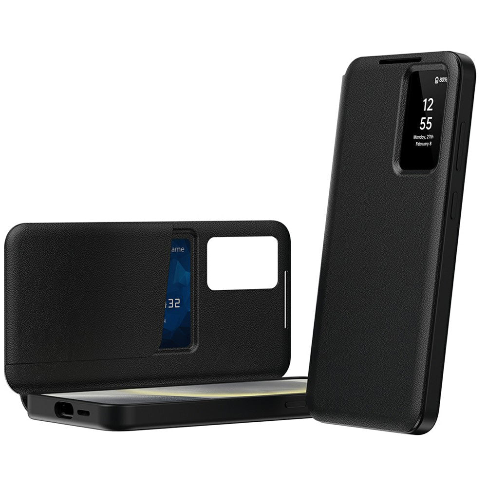 Techsuit Samsung Galaxy A57 5G - Θήκη Βιβλίο με Θέση για 1 Κάρτα - SmartView Series - Black