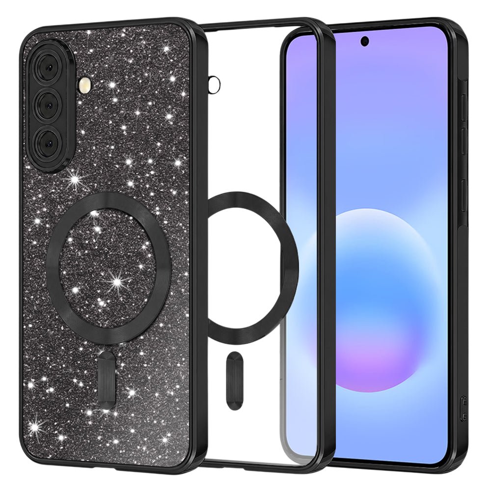 Techsuit Samsung Galaxy A57 5G - Θήκη Σιλικόνης - Luxury Glitter MagSafe - Black