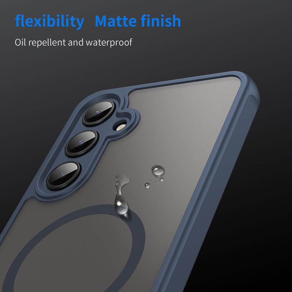 Techsuit Samsung Galaxy S24 FE - Σκληρή Θήκη με Πλαίσιο Σιλικόνης και MagSafe - HaloFrost II MagSafe - Navy Blue