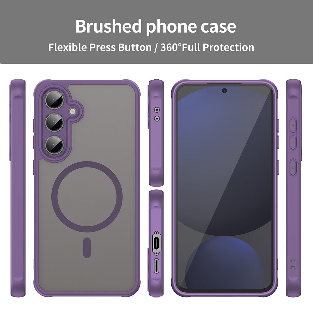 Techsuit Samsung Galaxy S24 FE - Σκληρή Θήκη με Πλαίσιο Σιλικόνης και MagSafe - HaloFrost II MagSafe - Purple