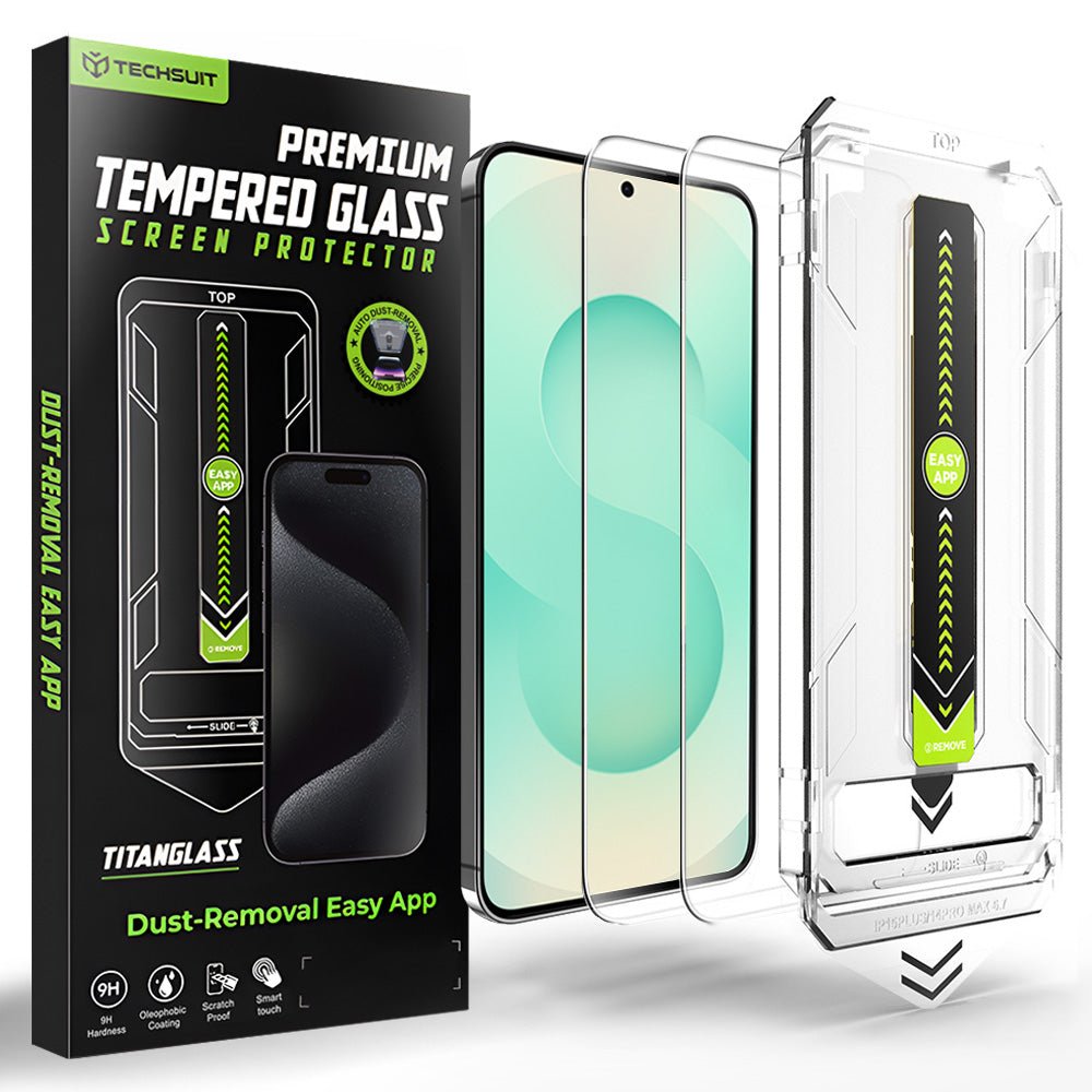 Techsuit Samsung Galaxy S24 Plus / S25 Plus - Σετ με 2 Αντιχαρακτικά Γυαλιά Οθόνης - TitanGlass CrystalHD - Clear