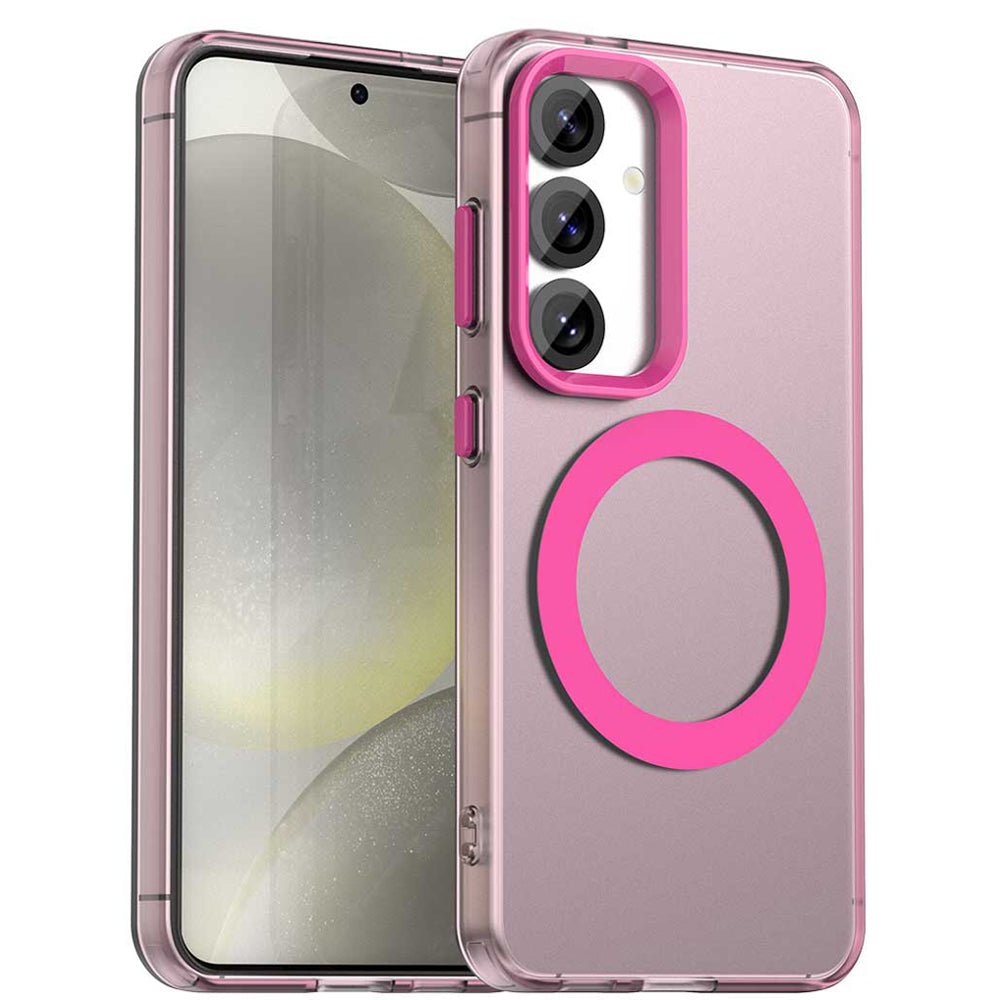 Techsuit Samsung Galaxy S24 Plus / S25 Plus - Σκληρή Θήκη με Πλαίσιο Σιλικόνης και MagSafe - CandyCase MagSafe - Pink