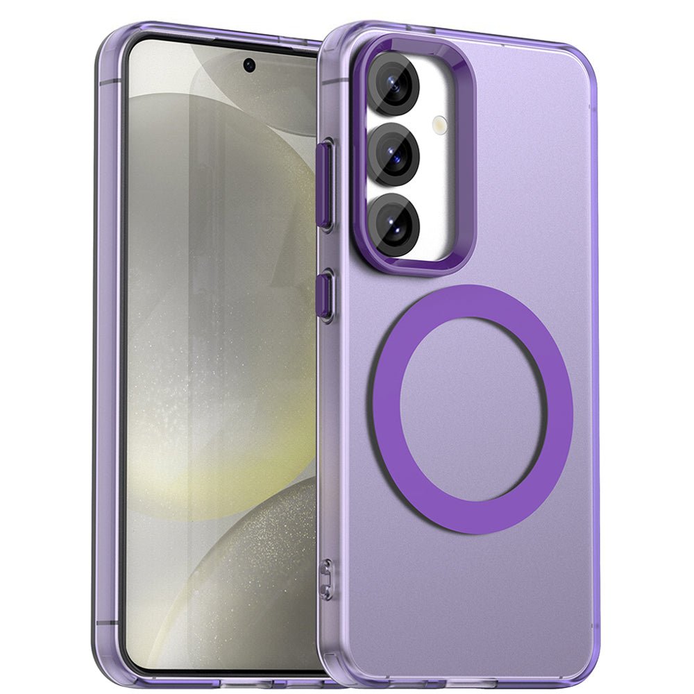 Techsuit Samsung Galaxy S24 Plus / S25 Plus - Σκληρή Θήκη με Πλαίσιο Σιλικόνης και MagSafe - CandyCase MagSafe - Purple