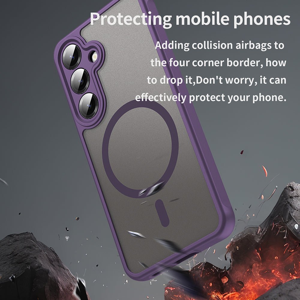 Techsuit Samsung Galaxy S24 Plus / S25 Plus - Σκληρή Θήκη με Πλαίσιο Σιλικόνης και MagSafe - HaloFrost II MagSafe - Purple