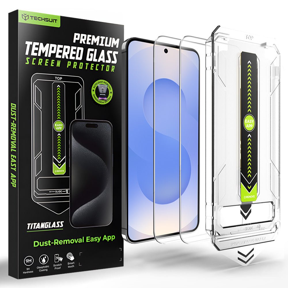 Techsuit Samsung Galaxy S24 / S25 - Σετ με 2 Αντιχαρακτικά Γυαλιά Οθόνης - TitanGlass CrystalHD - Clear