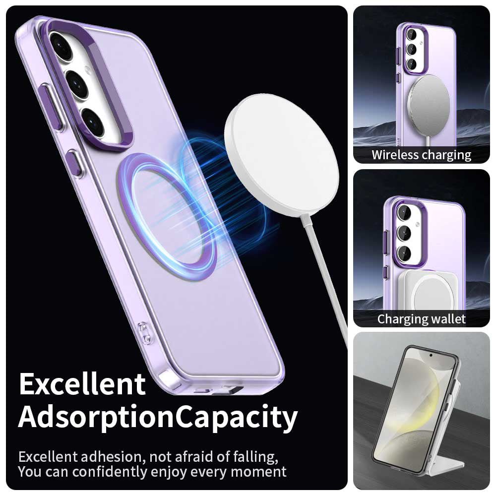 Techsuit Samsung Galaxy S24 / S25 - Σκληρή Θήκη με Πλαίσιο Σιλικόνης και MagSafe - CandyCase MagSafe - Purple