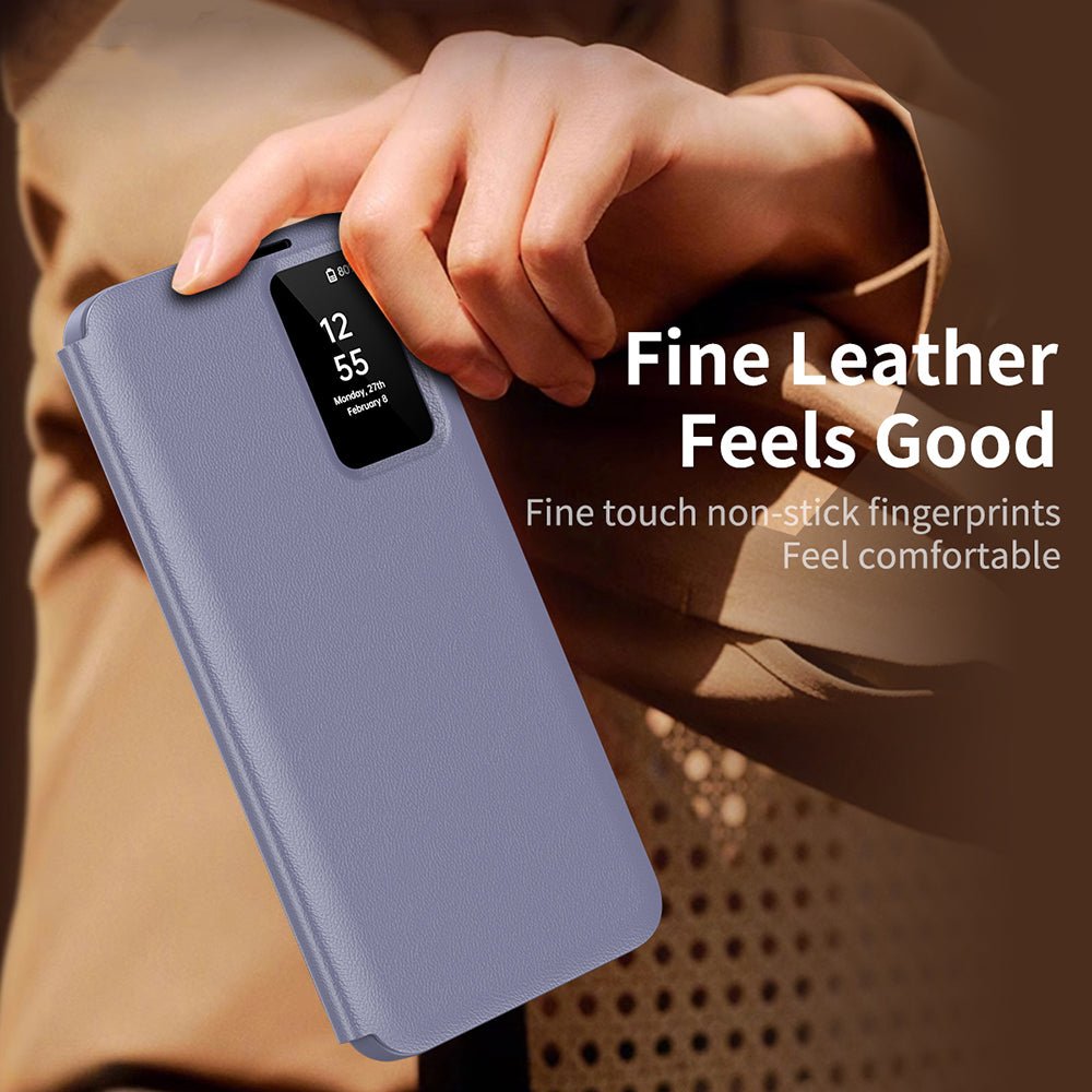 Techsuit Samsung Galaxy S24 - Θήκη Βιβλίο με Θέση για 1 Κάρτα - SmartView Series - Purple