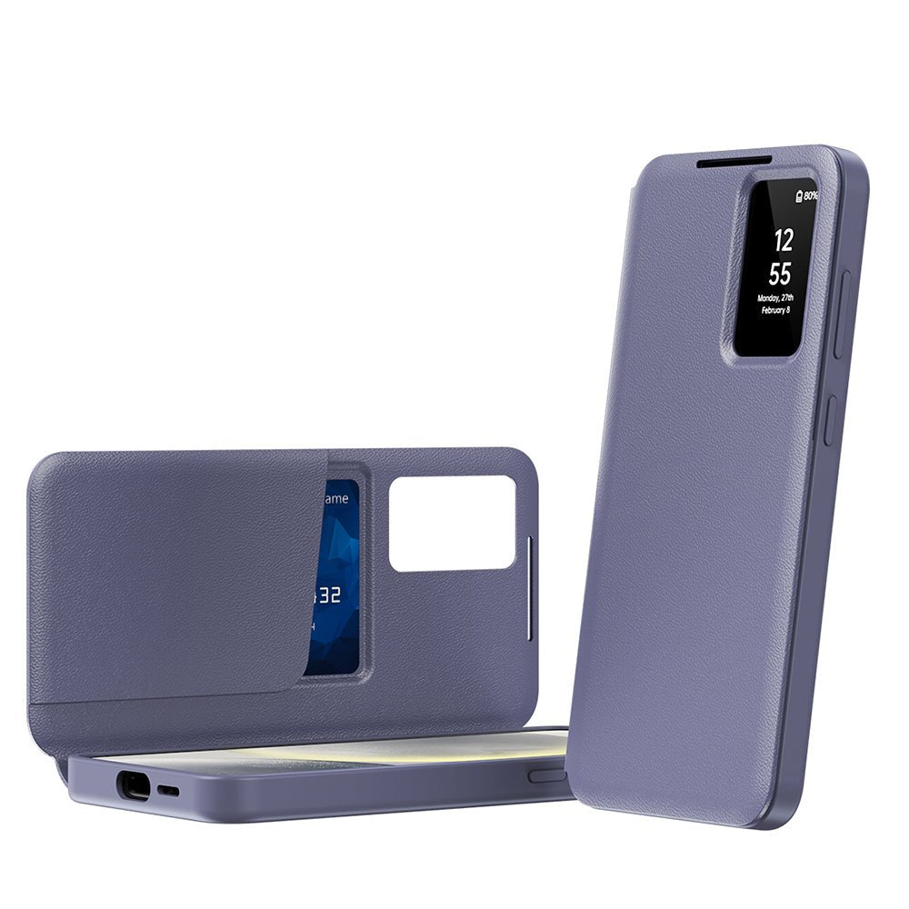 Techsuit Samsung Galaxy S24 Ultra - Θήκη Βιβλίο με Θέση για 1 Κάρτα - SmartView Series - Purple