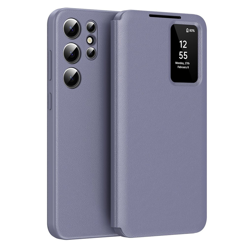 Techsuit Samsung Galaxy S24 Ultra - Θήκη Βιβλίο με Θέση για 1 Κάρτα - SmartView Series - Purple