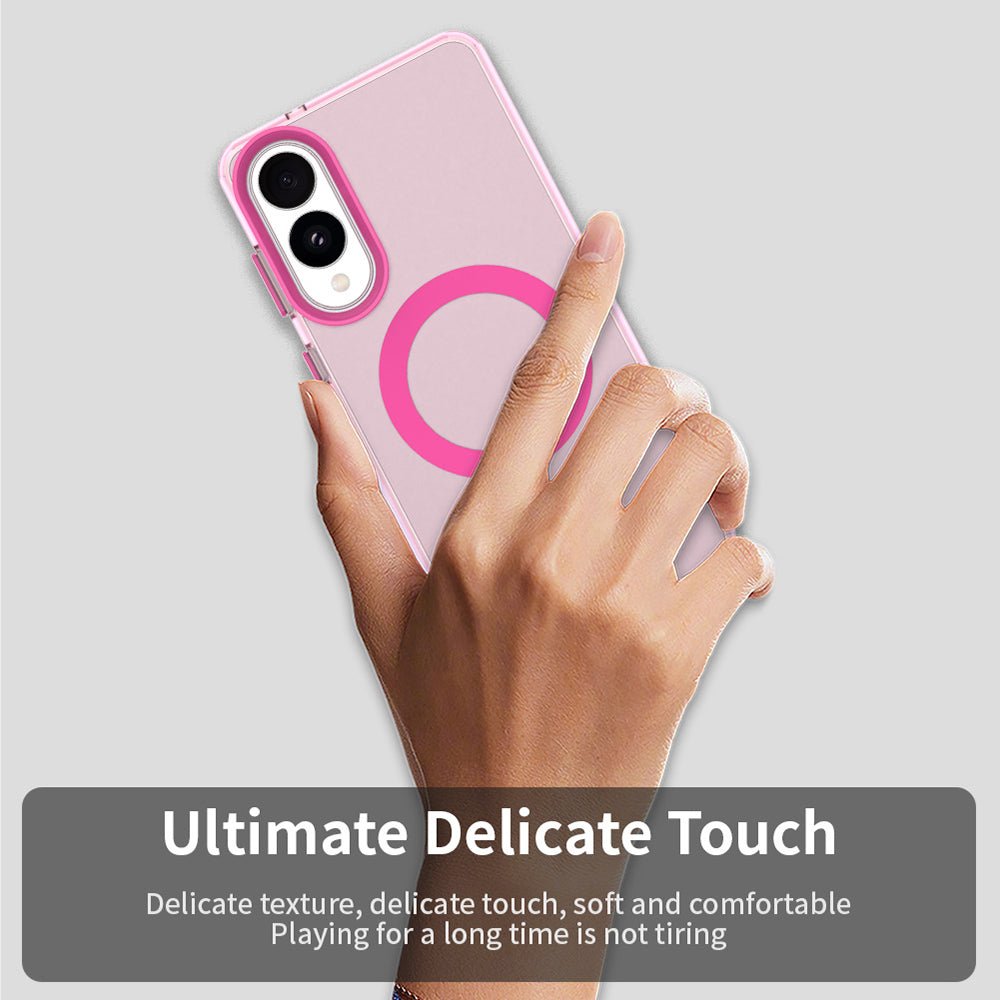 Techsuit Samsung Galaxy S25 Edge - Σκληρή Θήκη με Πλαίσιο Σιλικόνης και MagSafe - CandyCase MagSafe - Pink