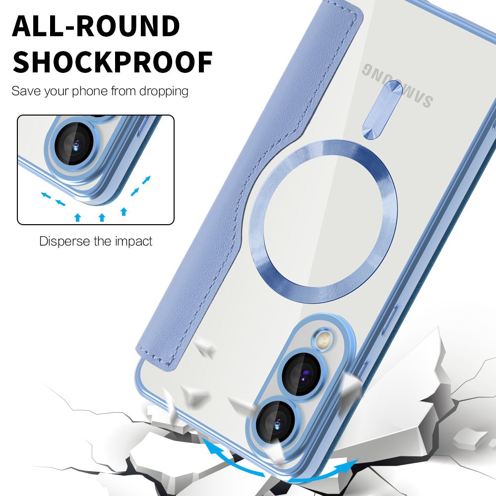 Techsuit Samsung Galaxy S25 Edge - Θήκη Βιβλίο με MagSafe με Υποδοχές Καρτών και RFID Προστασία - SmartMag Book Case - Light Blue
