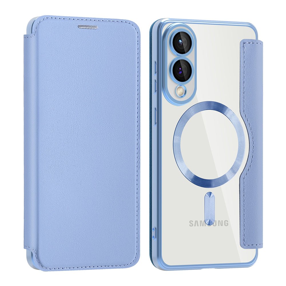 Techsuit Samsung Galaxy S25 Edge - Θήκη Βιβλίο με MagSafe με Υποδοχές Καρτών και RFID Προστασία - SmartMag Book Case - Light Blue