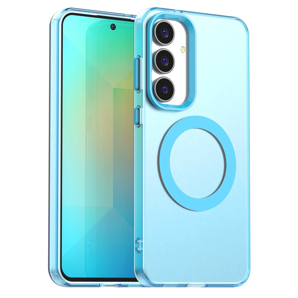 Techsuit Samsung Galaxy S25 FE - Σκληρή Θήκη με Πλαίσιο Σιλικόνης και MagSafe - CandyCase MagSafe - Blue