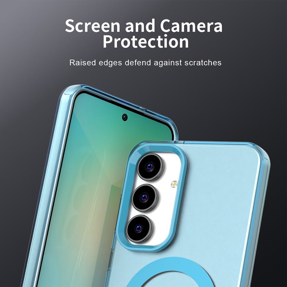 Techsuit Samsung Galaxy S25 FE - Σκληρή Θήκη με Πλαίσιο Σιλικόνης και MagSafe - CandyCase MagSafe - Blue