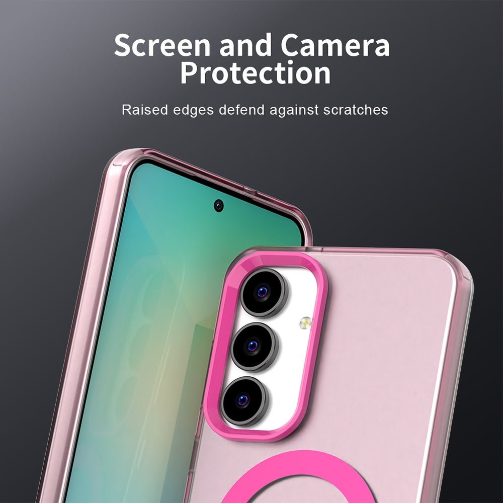 Techsuit Samsung Galaxy S25 FE - Σκληρή Θήκη με Πλαίσιο Σιλικόνης και MagSafe - CandyCase MagSafe - Pink