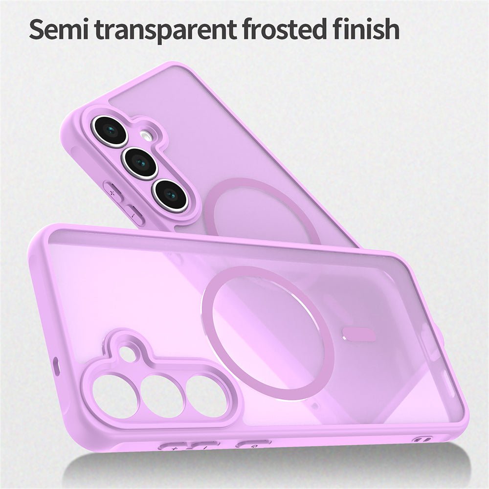 Techsuit Samsung Galaxy S25 FE - Σκληρή Θήκη με Πλαίσιο Σιλικόνης και MagSafe - HaloFrost II MagSafe - Pink