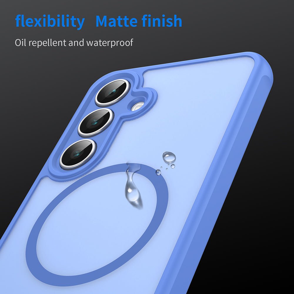 Techsuit Samsung Galaxy S25 FE - Σκληρή Θήκη με Πλαίσιο Σιλικόνης και MagSafe - HaloFrost II MagSafe - Sky Blue