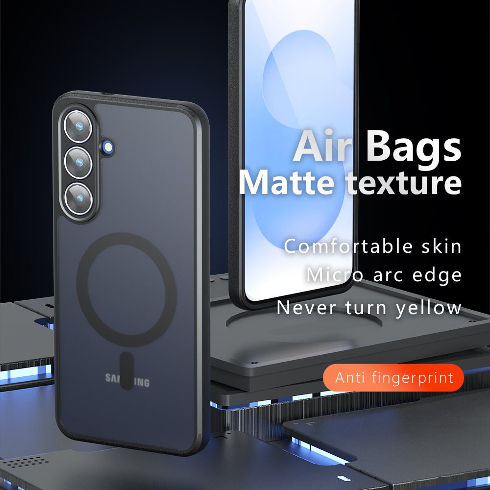 Techsuit Samsung Galaxy S25 FE - Σκληρή Θήκη με Πλαίσιο Σιλικόνης και MagSafe - PureFrost MagSafe - Frosted Black