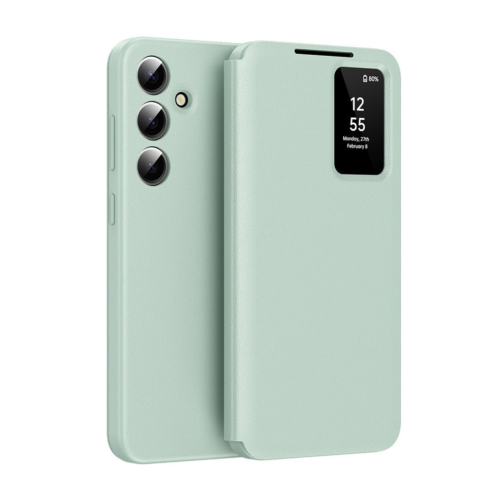 Techsuit Samsung Galaxy S25 FE - Θήκη Βιβλίο με Θέση για 1 Κάρτα - SmartView Series - Green