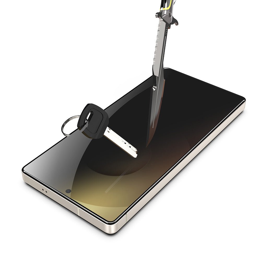 Techsuit Samsung Galaxy S25 / Galaxy S24 - Σετ με 2 Αντιχαρακτικά Γυαλιά Οθόνης - TitanGlass CrystalHD - Privacy