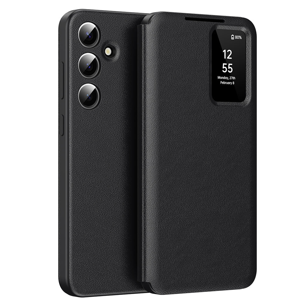 Techsuit Samsung Galaxy S25 - Θήκη Βιβλίο με Θέση για 1 Κάρτα - SmartView Series - Black