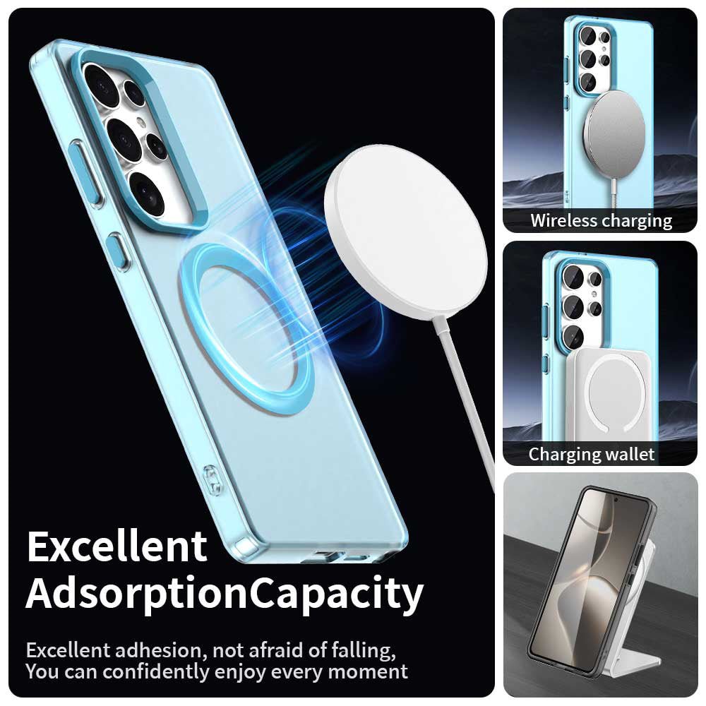Techsuit Samsung Galaxy S25 Ultra - Σκληρή Θήκη με Πλαίσιο Σιλικόνης και MagSafe - CandyCase MagSafe - Blue