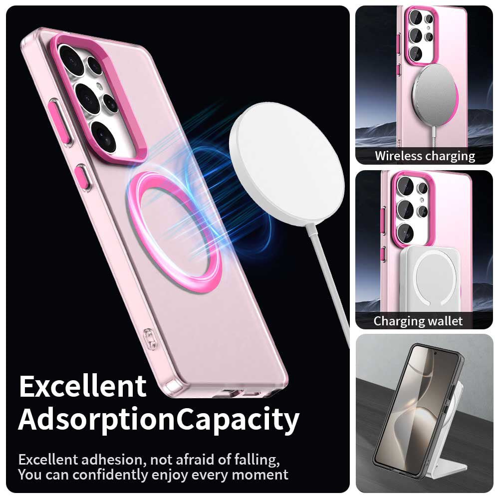 Techsuit Samsung Galaxy S25 Ultra - Σκληρή Θήκη με Πλαίσιο Σιλικόνης και MagSafe - CandyCase MagSafe - Pink