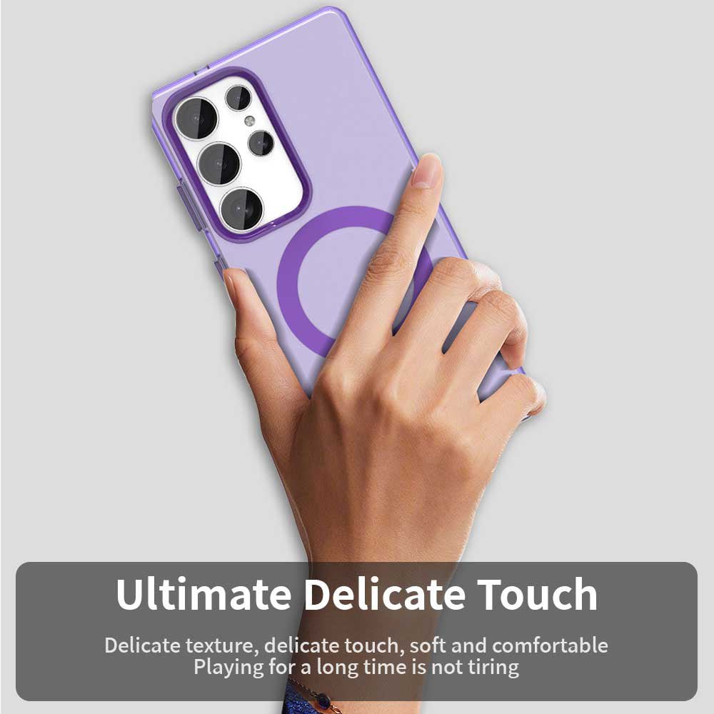 Techsuit Samsung Galaxy S25 Ultra - Σκληρή Θήκη με Πλαίσιο Σιλικόνης και MagSafe - CandyCase MagSafe - Purple