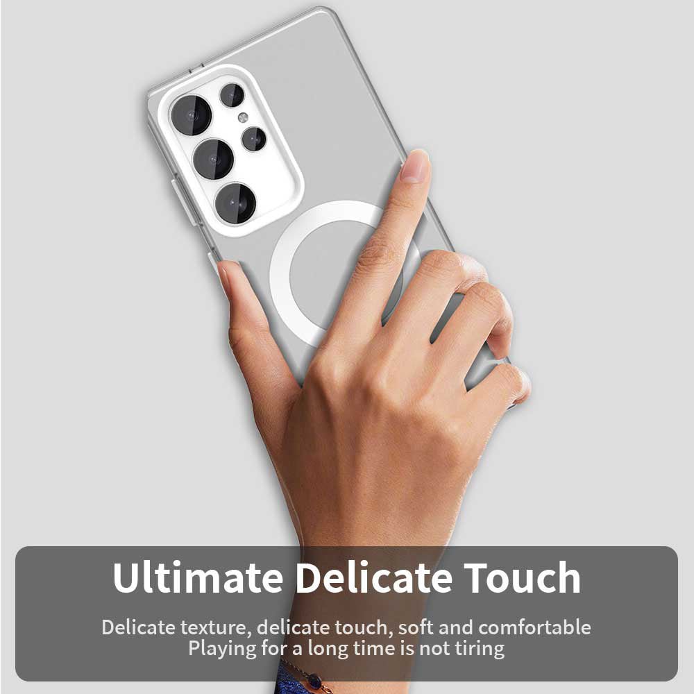 Techsuit Samsung Galaxy S25 Ultra - Σκληρή Θήκη με Πλαίσιο Σιλικόνης και MagSafe - CandyCase MagSafe - White