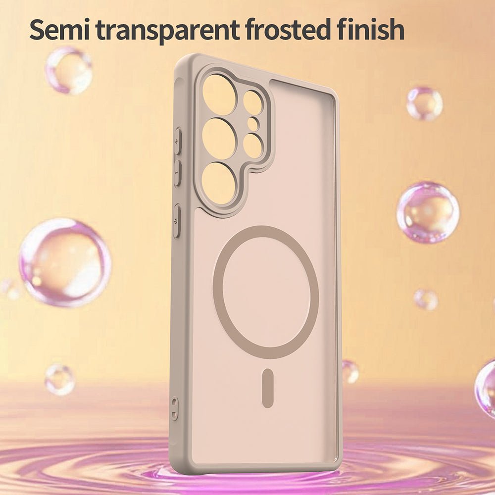 Techsuit Samsung Galaxy S25 Ultra - Σκληρή Θήκη με Πλαίσιο Σιλικόνης και MagSafe - HaloFrost II MagSafe - Gold