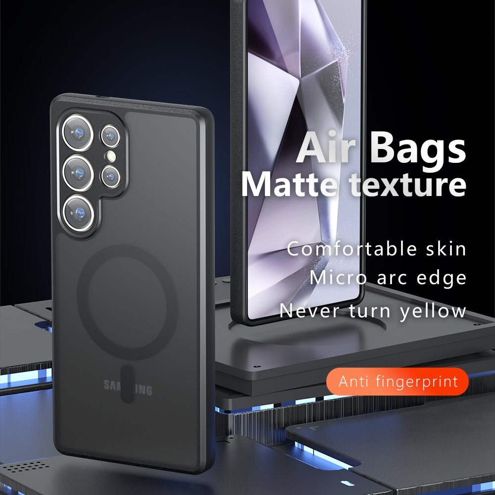 Techsuit Samsung Galaxy S25 Ultra - Σκληρή Θήκη με Πλαίσιο Σιλικόνης και MagSafe - PureFrost MagSafe - Frosted Black