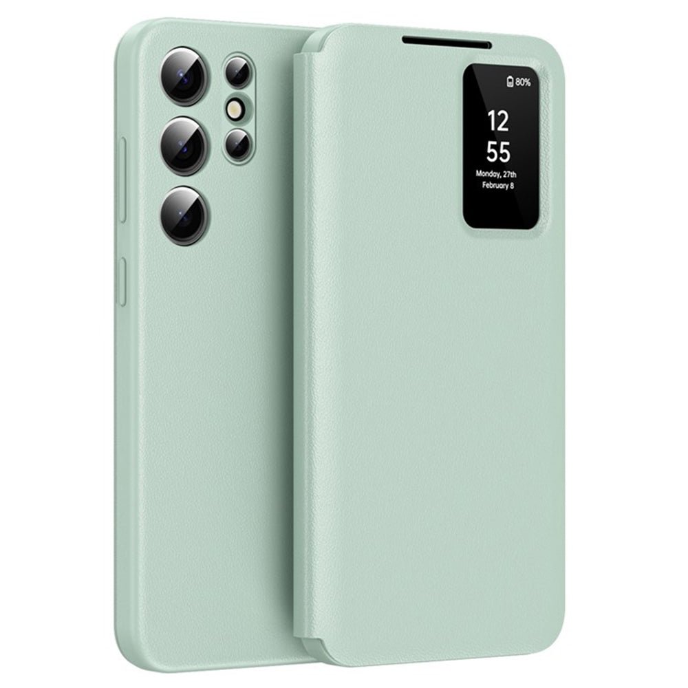 Techsuit Samsung Galaxy S25 Ultra - Θήκη Βιβλίο με Θέση για 1 Κάρτα - SmartView Series - Green