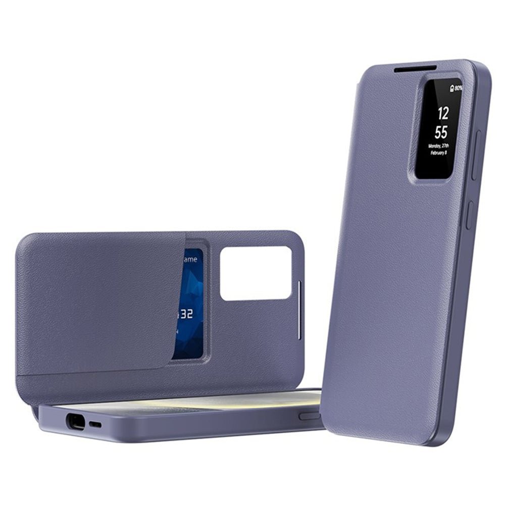 Techsuit Samsung Galaxy S25 Ultra - Θήκη Βιβλίο με Θέση για 1 Κάρτα - SmartView Series - Purple