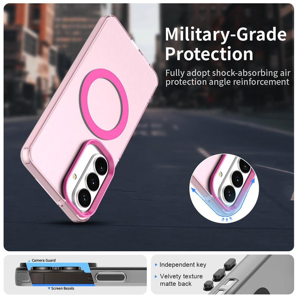 Techsuit Samsung Galaxy S26 Plus - Σκληρή Θήκη με Πλαίσιο Σιλικόνης και MagSafe - CandyCase MagSafe - Pink