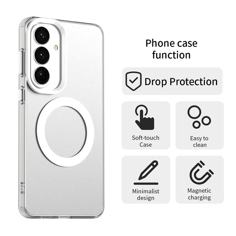 Techsuit Samsung Galaxy S26 Plus - Σκληρή Θήκη με Πλαίσιο Σιλικόνης και MagSafe - CandyCase MagSafe - White