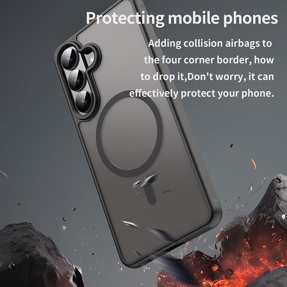 Techsuit Samsung Galaxy S26 Plus - Σκληρή Θήκη με Πλαίσιο Σιλικόνης και MagSafe - HaloFrost II MagSafe - Black