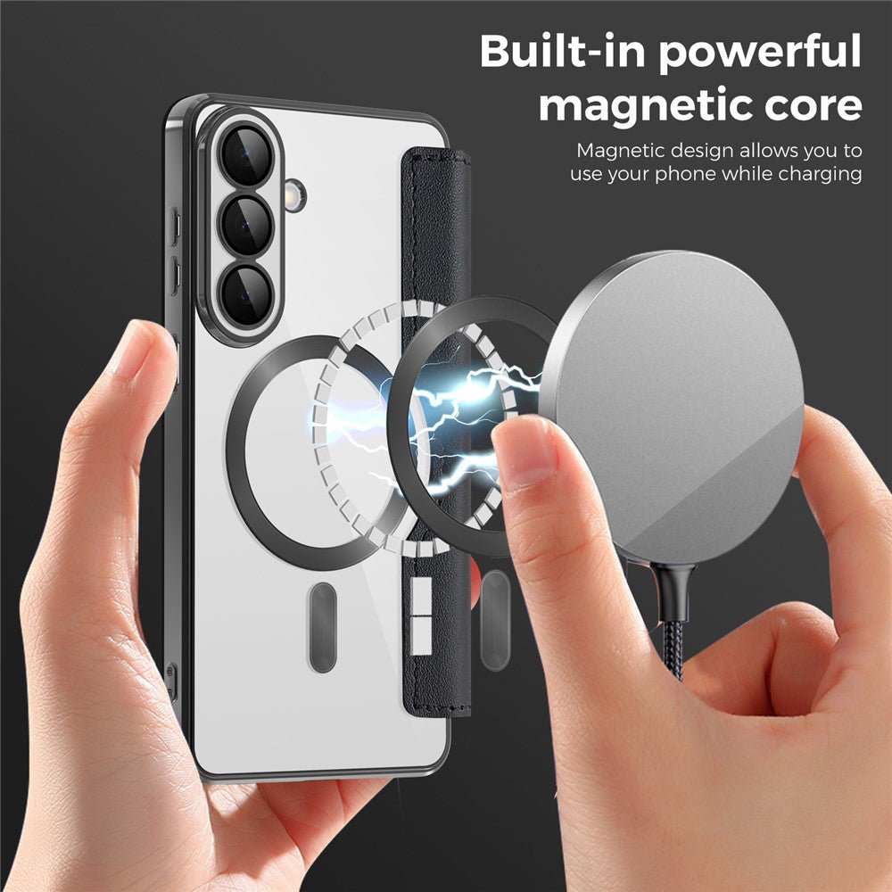 Techsuit Samsung Galaxy S26 Plus - Θήκη Βιβλίο με MagSafe με Υποδοχές Καρτών και RFID Προστασία - SmartMag Book Case - Black