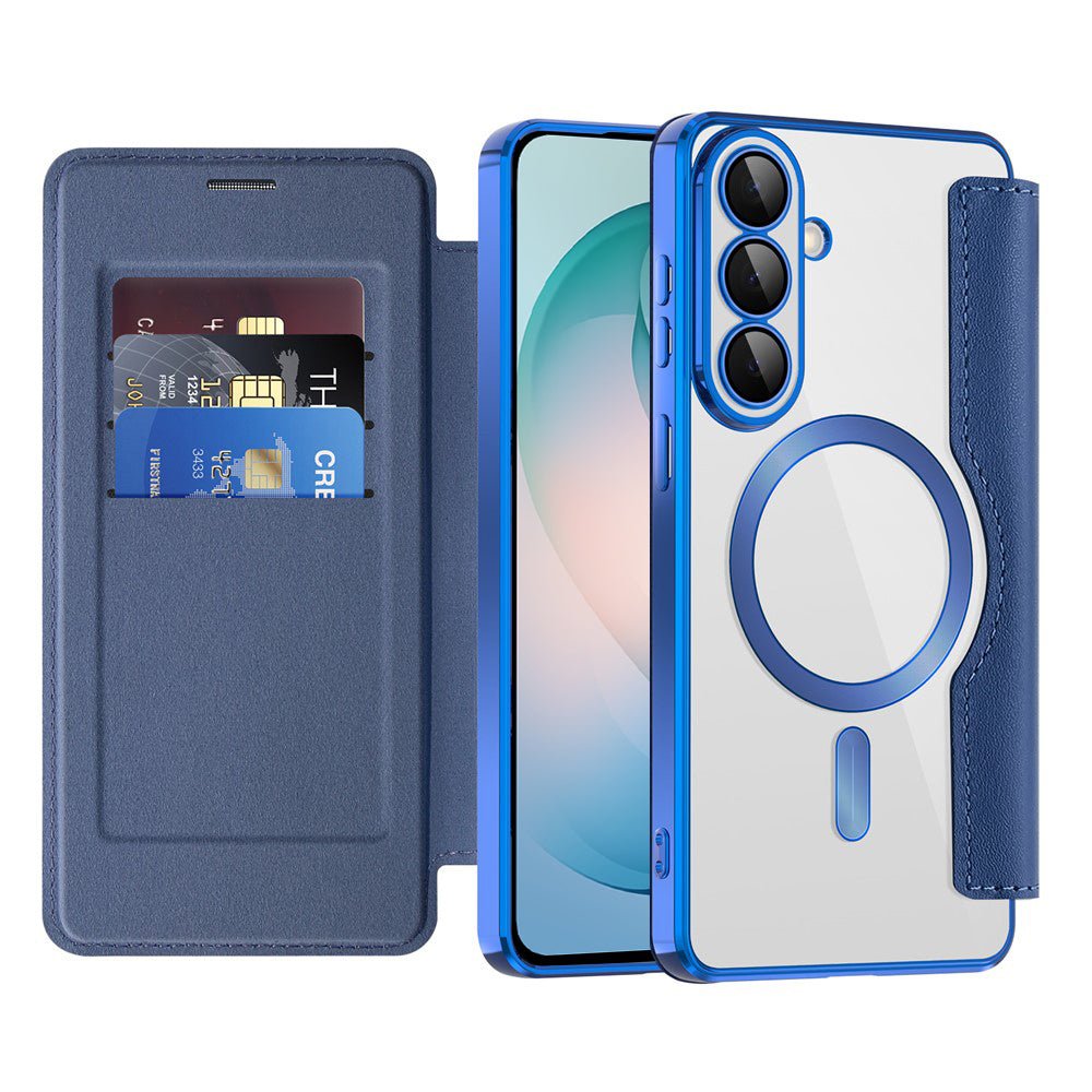 Techsuit Samsung Galaxy S26 Plus - Θήκη Βιβλίο με MagSafe με Υποδοχές Καρτών και RFID Προστασία - SmartMag Book Case - Blue