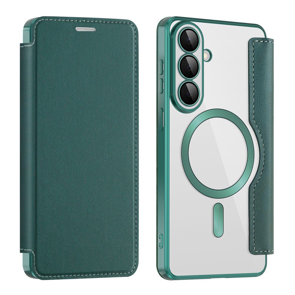 Techsuit Samsung Galaxy S26 Plus - Θήκη Βιβλίο με MagSafe με Υποδοχές Καρτών και RFID Προστασία - SmartMag Book Case - Green