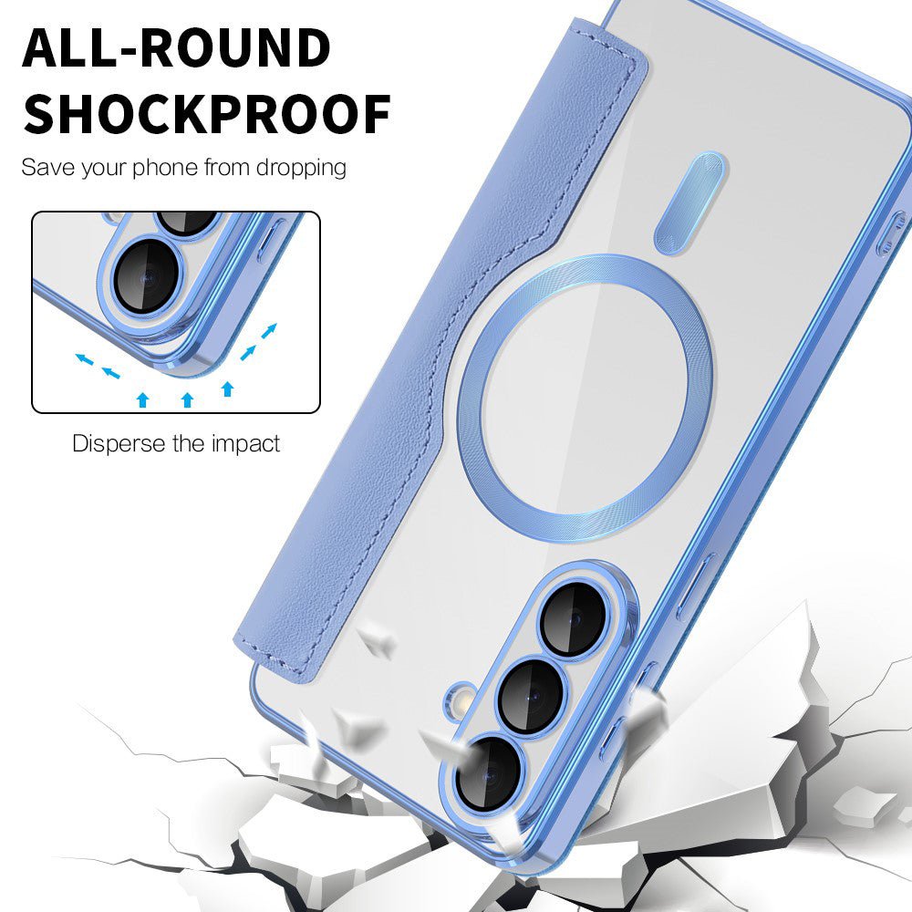 Techsuit Samsung Galaxy S26 Plus - Θήκη Βιβλίο με MagSafe με Υποδοχές Καρτών και RFID Προστασία - SmartMag Book Case - Light Blue