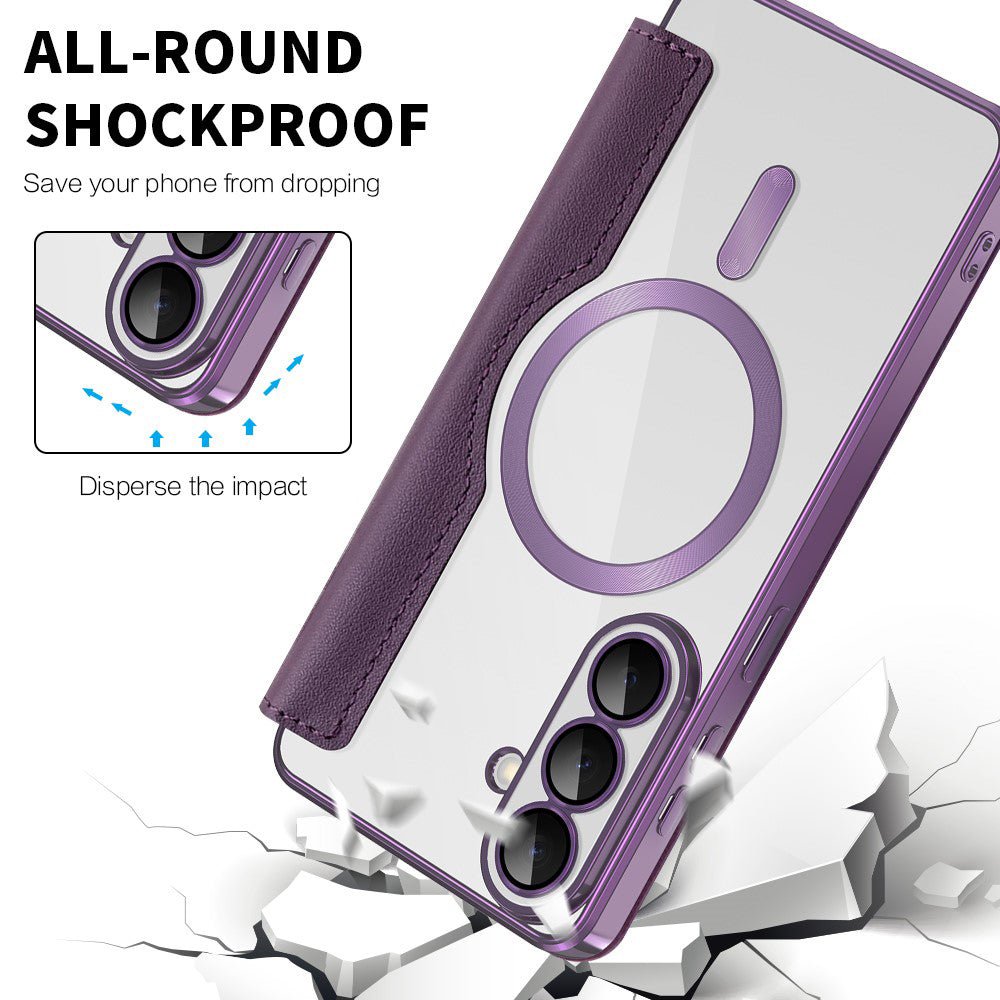 Techsuit Samsung Galaxy S26 Plus - Θήκη Βιβλίο με MagSafe με Υποδοχές Καρτών και RFID Προστασία - SmartMag Book Case - Purple