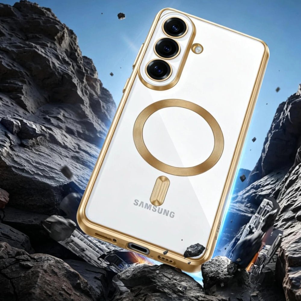 Techsuit Samsung Galaxy S26 Plus - Θήκη Σιλικόνης - Luxury Crystal MagSafe - Light Green / Clear