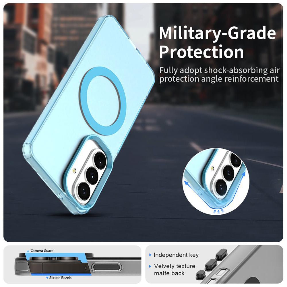 Techsuit Samsung Galaxy S26 - Σκληρή Θήκη με Πλαίσιο Σιλικόνης και MagSafe - CandyCase MagSafe - Blue