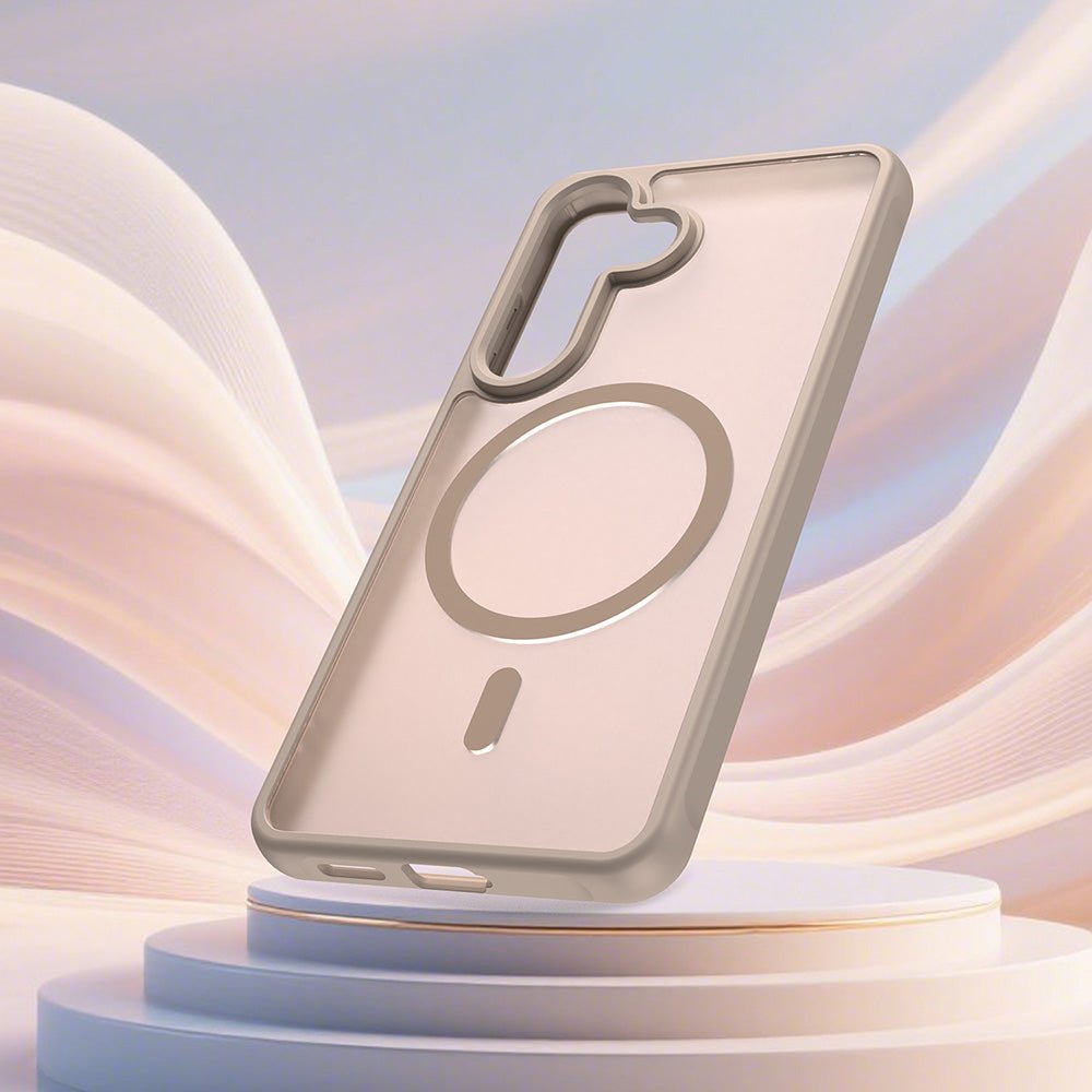 Techsuit Samsung Galaxy S26 - Σκληρή Θήκη με Πλαίσιο Σιλικόνης και MagSafe - HaloFrost II MagSafe - Gold