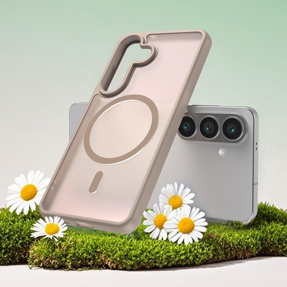 Techsuit Samsung Galaxy S26 - Σκληρή Θήκη με Πλαίσιο Σιλικόνης και MagSafe - HaloFrost II MagSafe - Gold