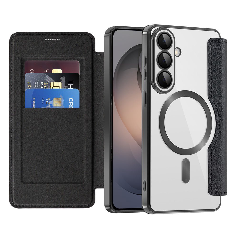 Techsuit Samsung Galaxy S26 - Θήκη Βιβλίο με MagSafe με Υποδοχές Καρτών και RFID Προστασία - SmartMag Book Case - Black