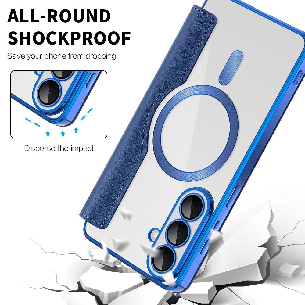 Techsuit Samsung Galaxy S26 - Θήκη Βιβλίο με MagSafe με Υποδοχές Καρτών και RFID Προστασία - SmartMag Book Case - Blue