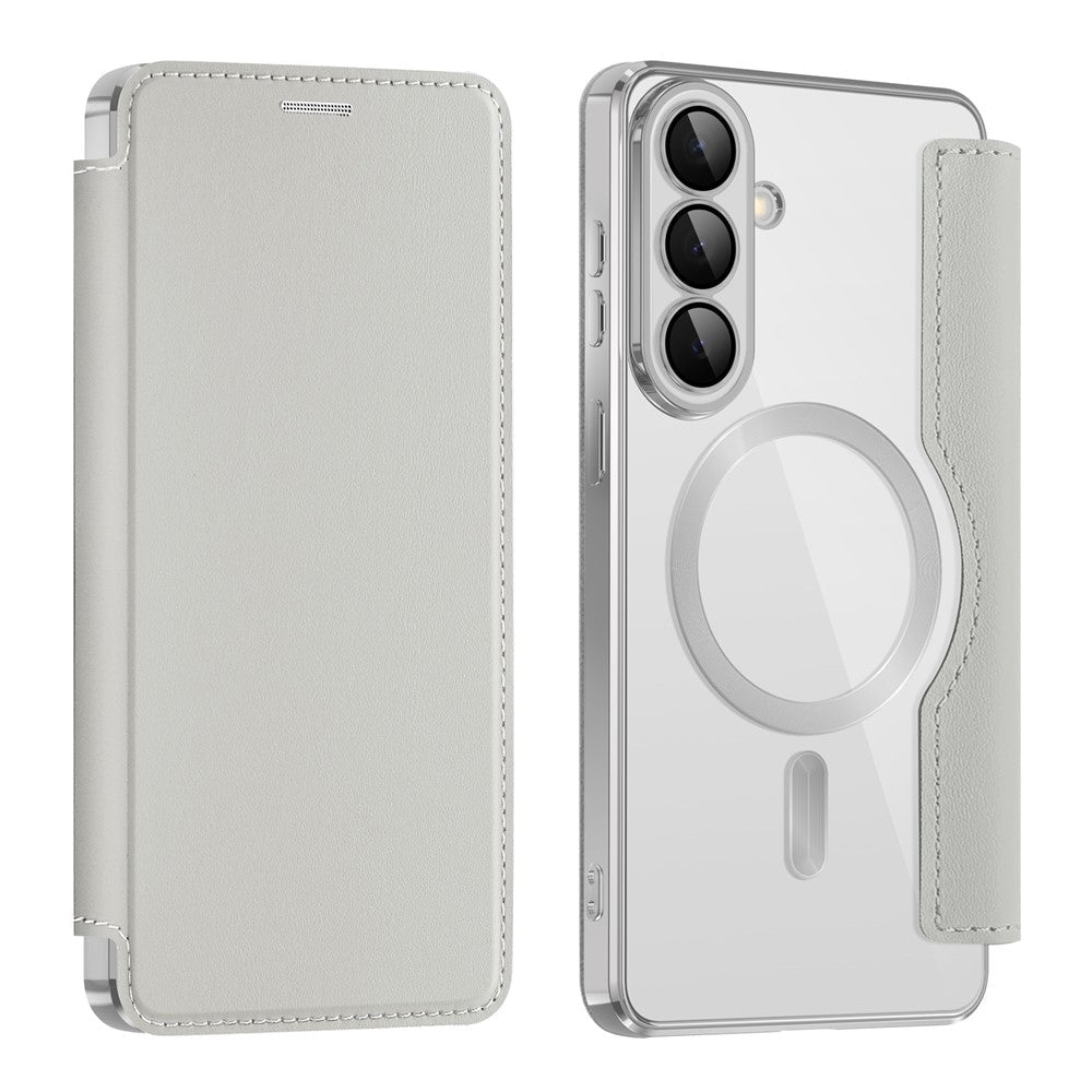 Techsuit Samsung Galaxy S26 - Θήκη Βιβλίο με MagSafe με Υποδοχές Καρτών και RFID Προστασία - SmartMag Book Case - Grey