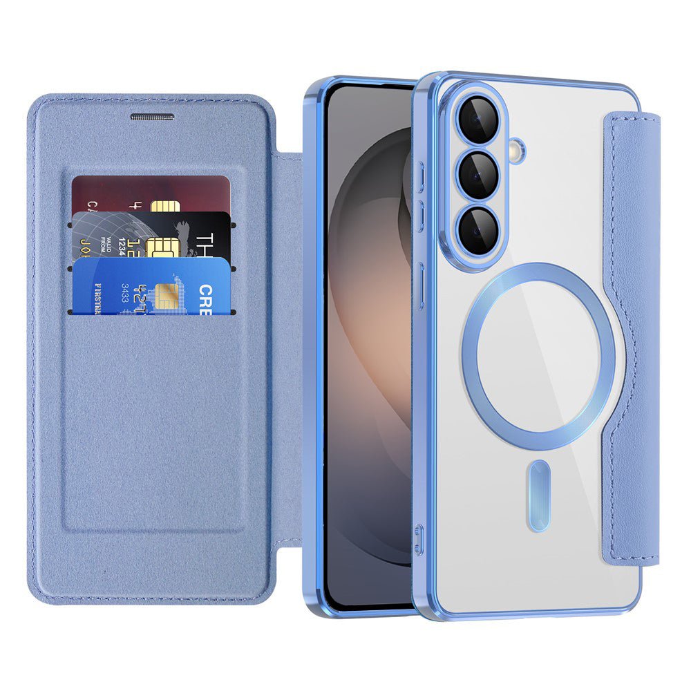 Techsuit Samsung Galaxy S26 - Θήκη Βιβλίο με MagSafe με Υποδοχές Καρτών και RFID Προστασία - SmartMag Book Case - Light Blue